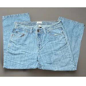 (12) CHRISTOPHER & BANKS Light Blue Capris Triple Stitch Waistband